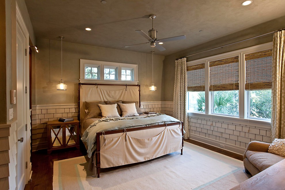 チャールストンにあるエクレクティックスタイルのおしゃれな寝室