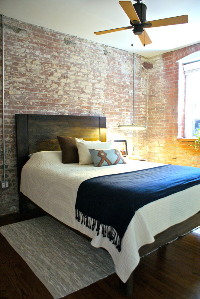 This is an example of an industrial bedroom in New York.