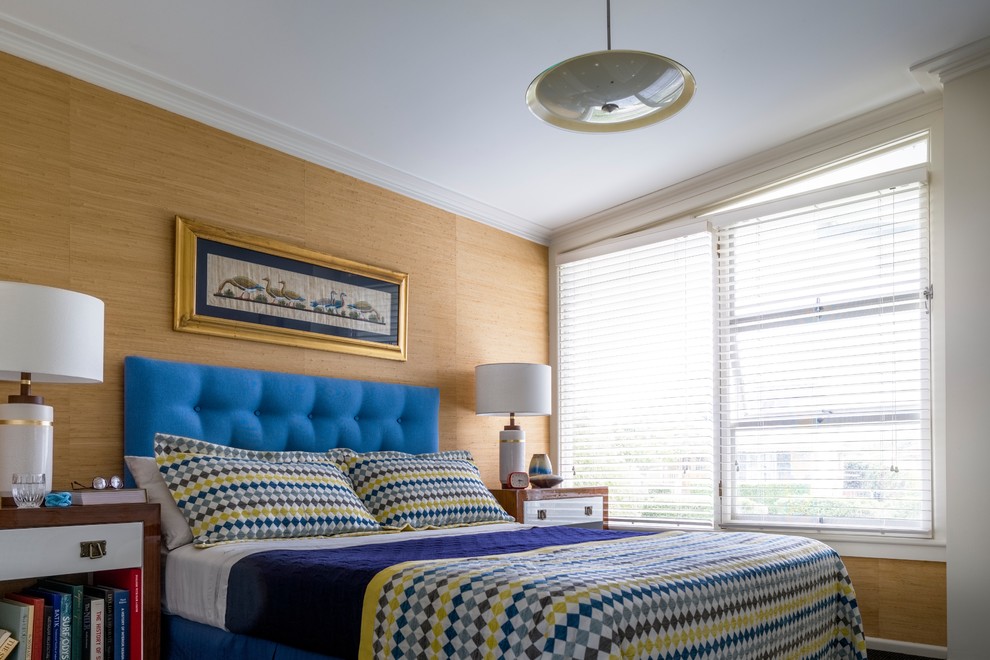 ウーロンゴンにあるミッドセンチュリースタイルのおしゃれな寝室のレイアウト