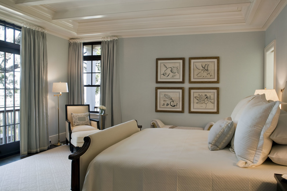 Design ideas for a classic bedroom in Boston.