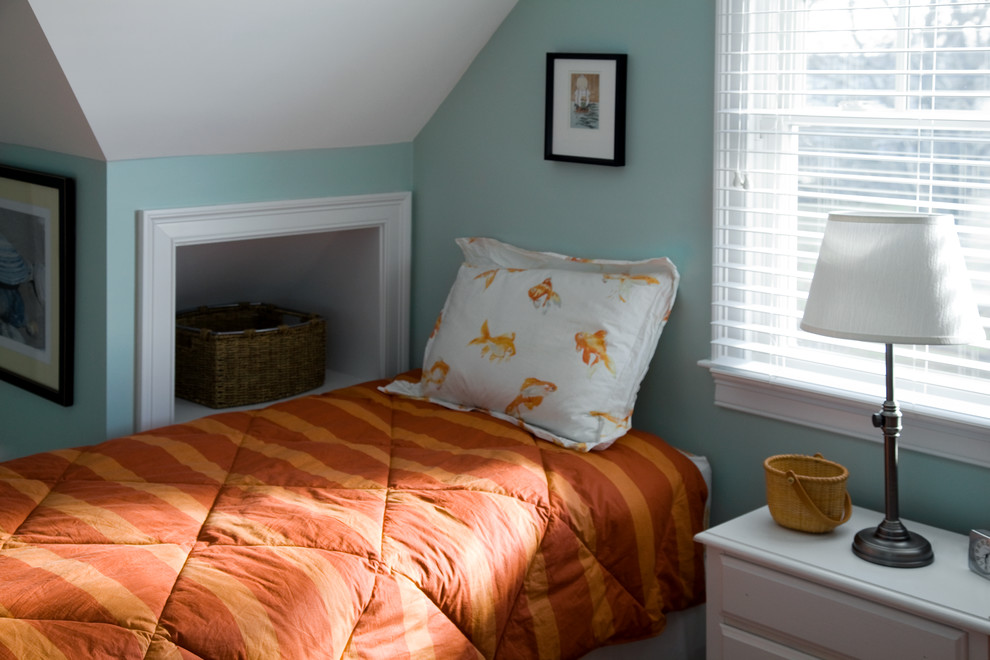 This is an example of a nautical bedroom in Providence.
