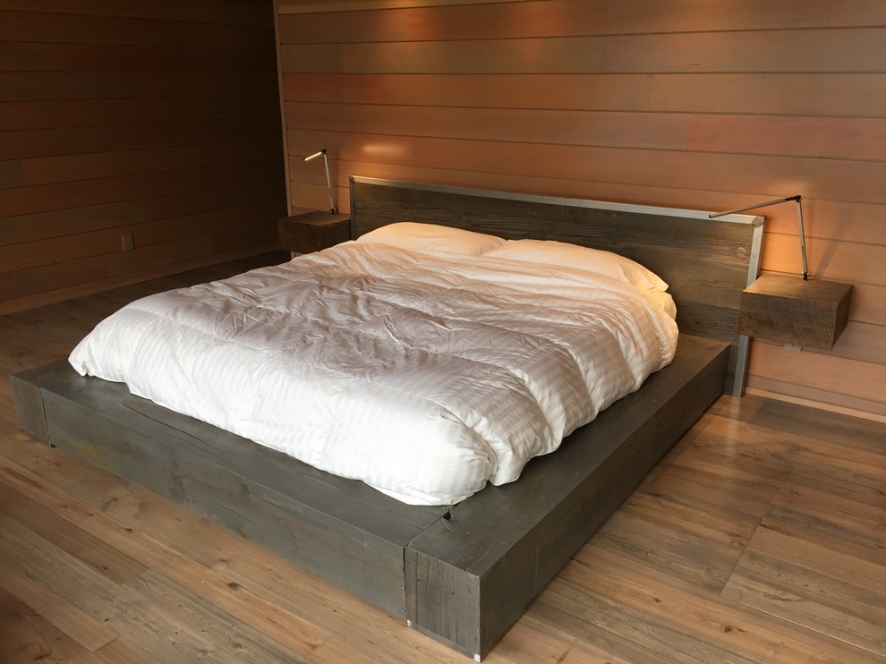King size Bed Noir with floating night stands Contemporary Bedroom Toronto by Sustain