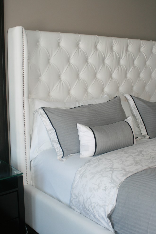 King Size Curved Bed Springbank Home Transitional Bedroom