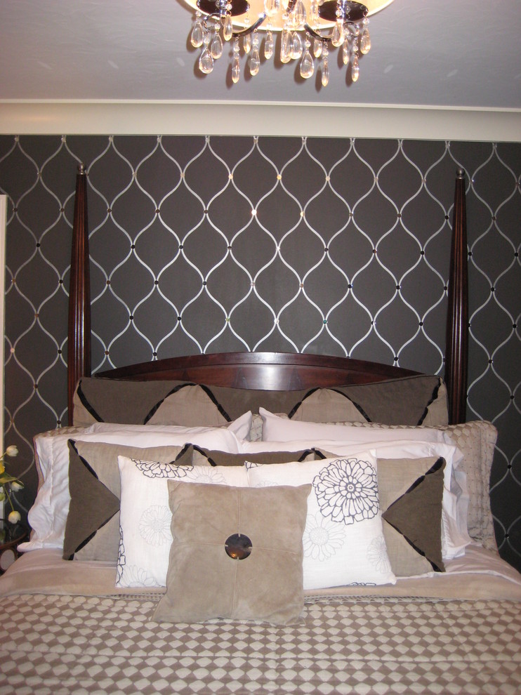 Inspiration for a contemporary bedroom remodel in Cleveland