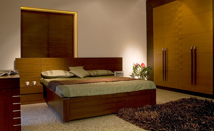Modernes Schlafzimmer in Delhi