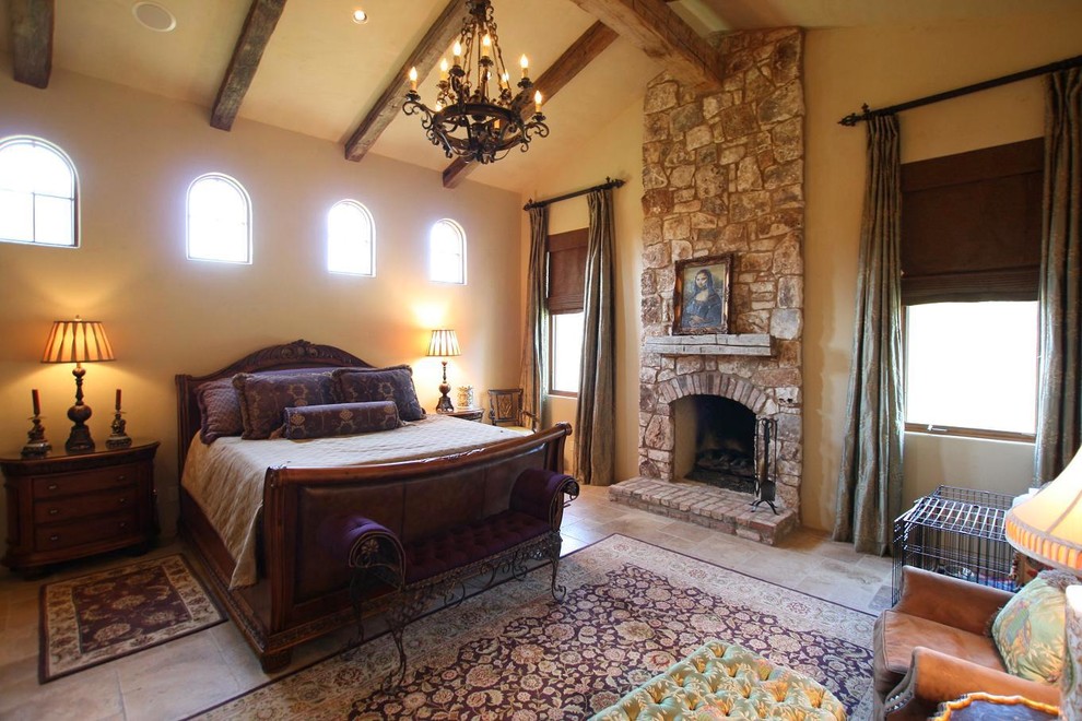 This is an example of a mediterranean bedroom in Austin.