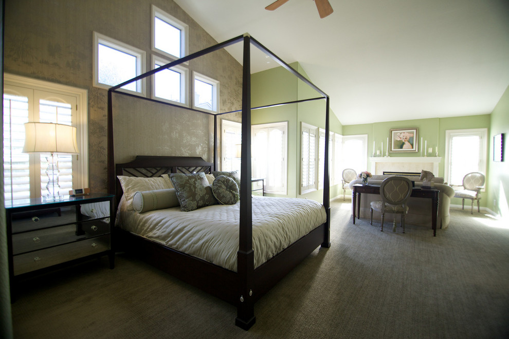This is an example of a traditional bedroom in Orange County.
