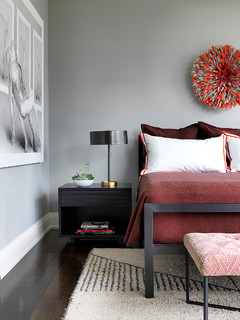 Red And Gray Bedroom - Photos & Ideas | Houzz