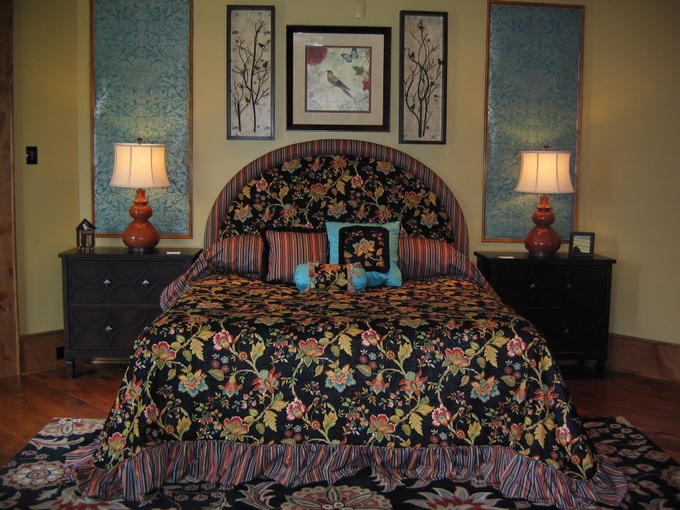Example of an eclectic bedroom design in Other