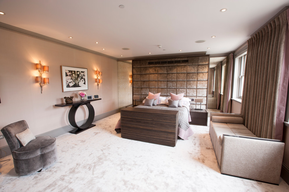 Example of a huge trendy bedroom design in Berkshire