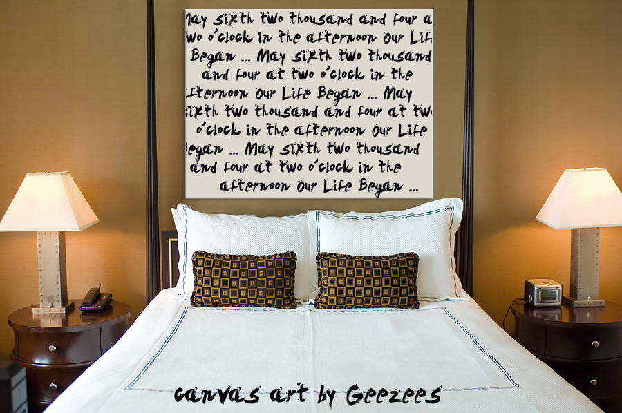 Large Grunge Syle Over the Bed Canvas Art Eclectic Bedroom Philadelphia by Geezees, LLC