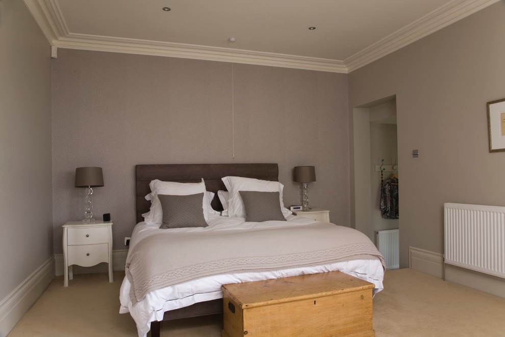 Inspiration for a contemporary bedroom in Gloucestershire.