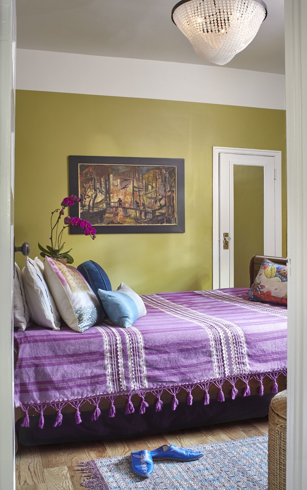 Bedroom - eclectic bedroom idea in Denver