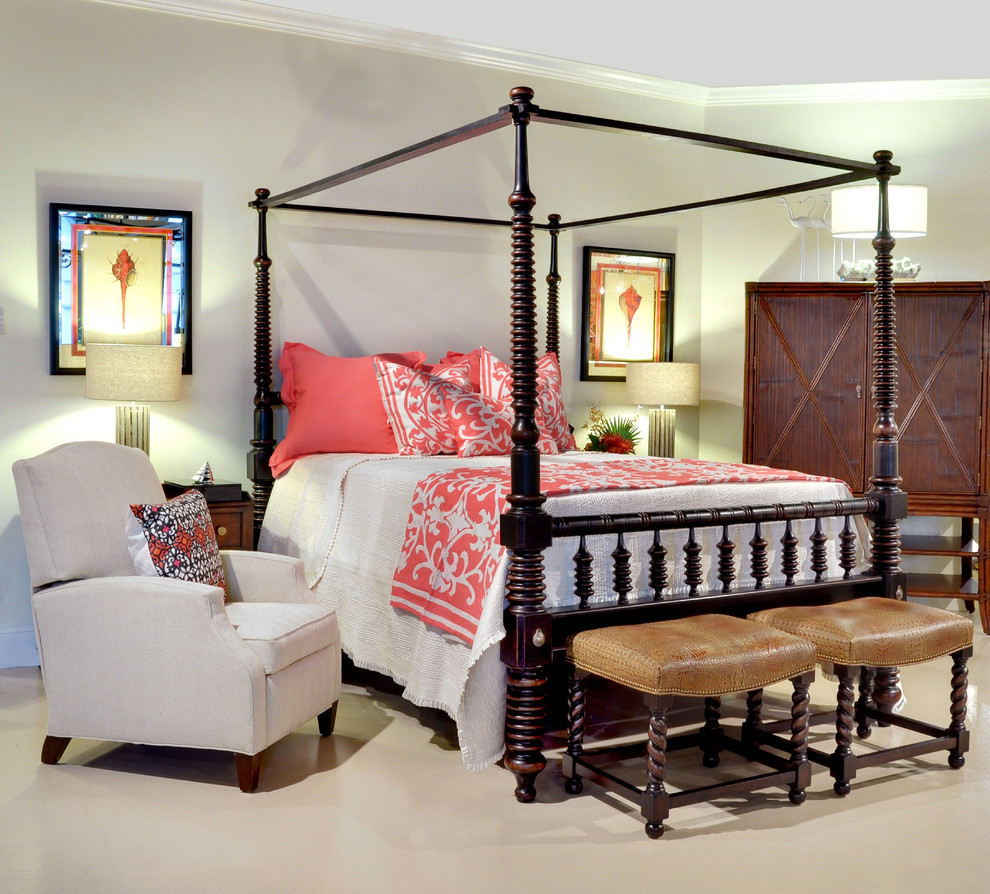 Пример оригинального дизайна: спальня в классическом стиле с серыми стенами