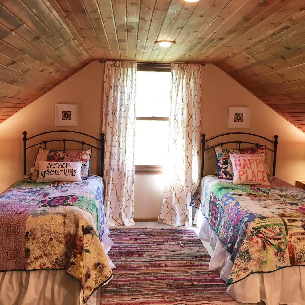 Источник вдохновения для домашнего уюта: большая спальня в стиле фьюжн