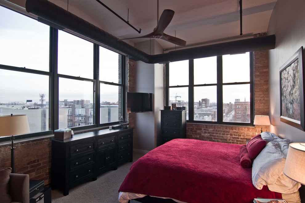 Photo of an urban bedroom in Chicago.