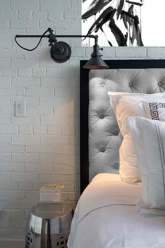 Inspiration for a small industrial master bedroom remodel in Toronto