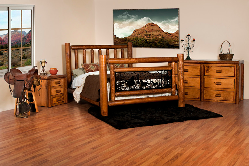 Cette photo montre une chambre d'amis montagne de taille moyenne avec un mur blanc, un sol en linoléum et aucune cheminée.