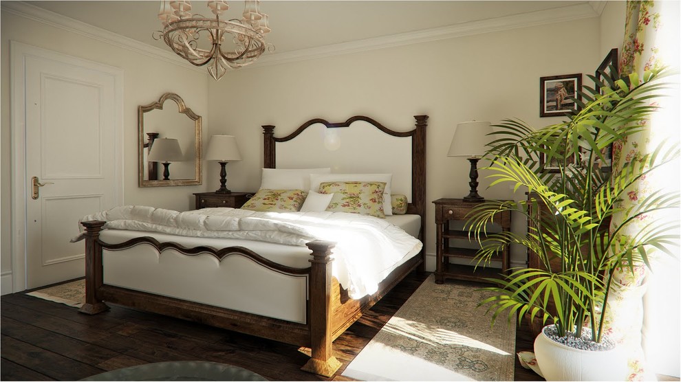 サクラメントにあるトラディショナルスタイルのおしゃれな寝室のインテリア