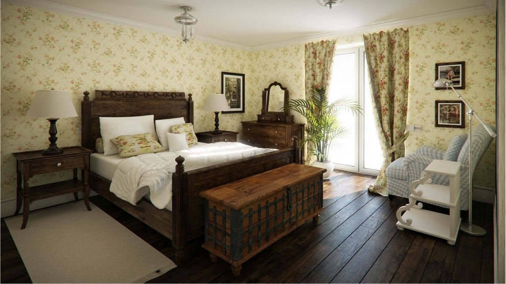 サクラメントにあるトラディショナルスタイルのおしゃれな寝室のインテリア