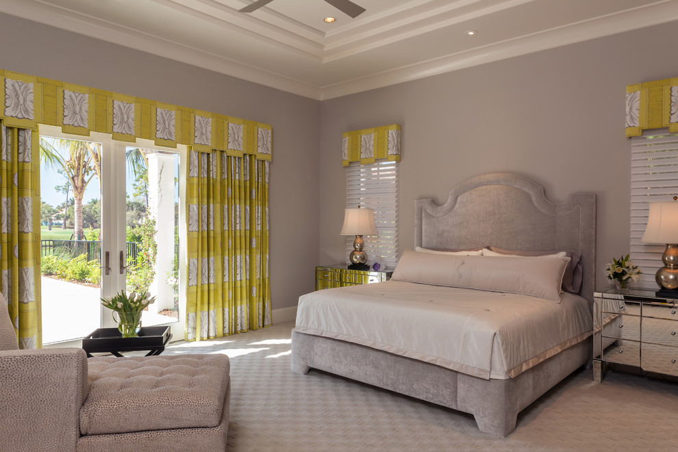 Design ideas for a classic bedroom in Miami.