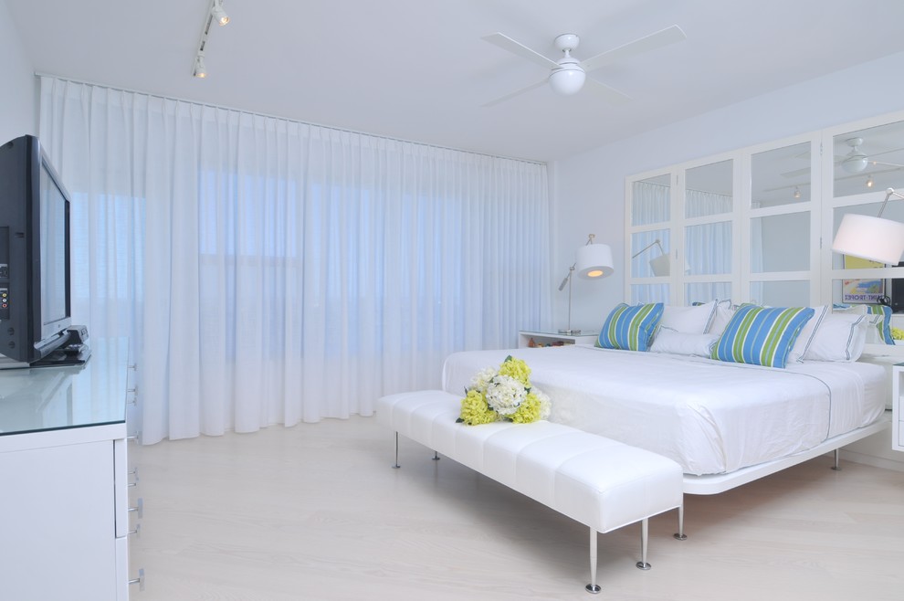 Photo of a contemporary bedroom in Tampa.
