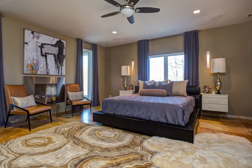Design ideas for a contemporary bedroom in Little Rock.