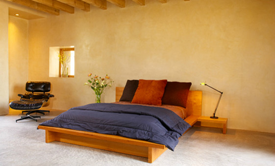 アルバカーキにある地中海スタイルのおしゃれな寝室のレイアウト