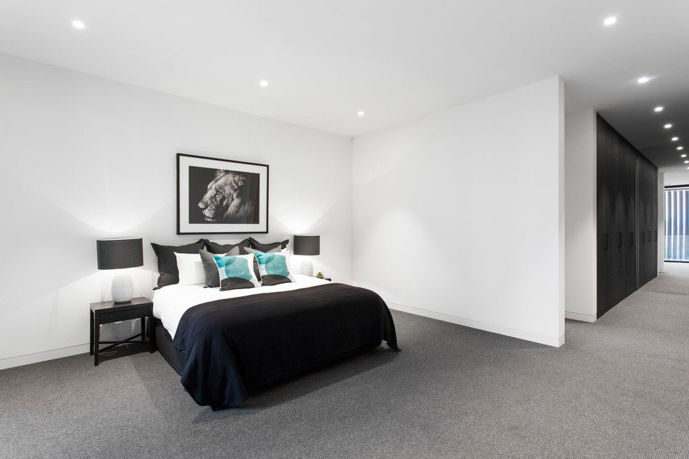Trendy bedroom photo in Melbourne