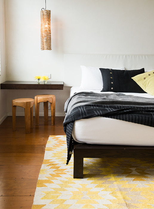 メルボルンにあるコンテンポラリースタイルのおしゃれな寝室のインテリア