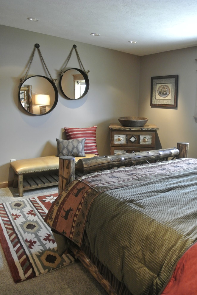 Luxe Hunting Lodge Rustic Bedroom Omaha by The Modern Hive Houzz