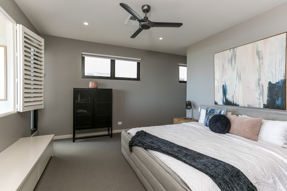 Example of a trendy bedroom design in Adelaide