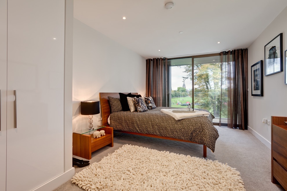 ケンブリッジシャーにあるコンテンポラリースタイルのおしゃれな寝室のインテリア