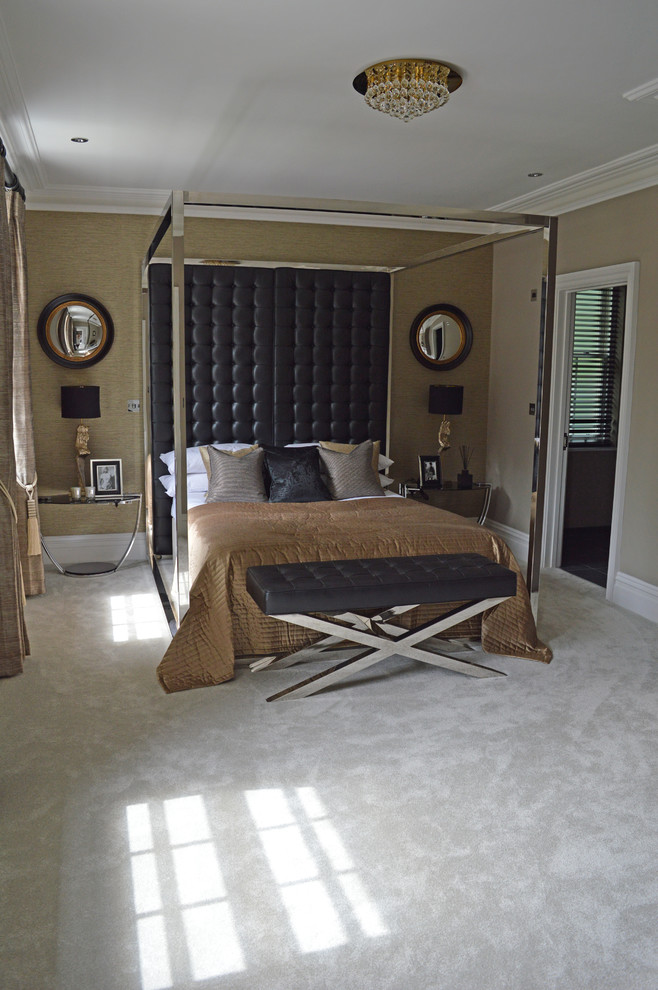 Design ideas for a contemporary bedroom in Berkshire.