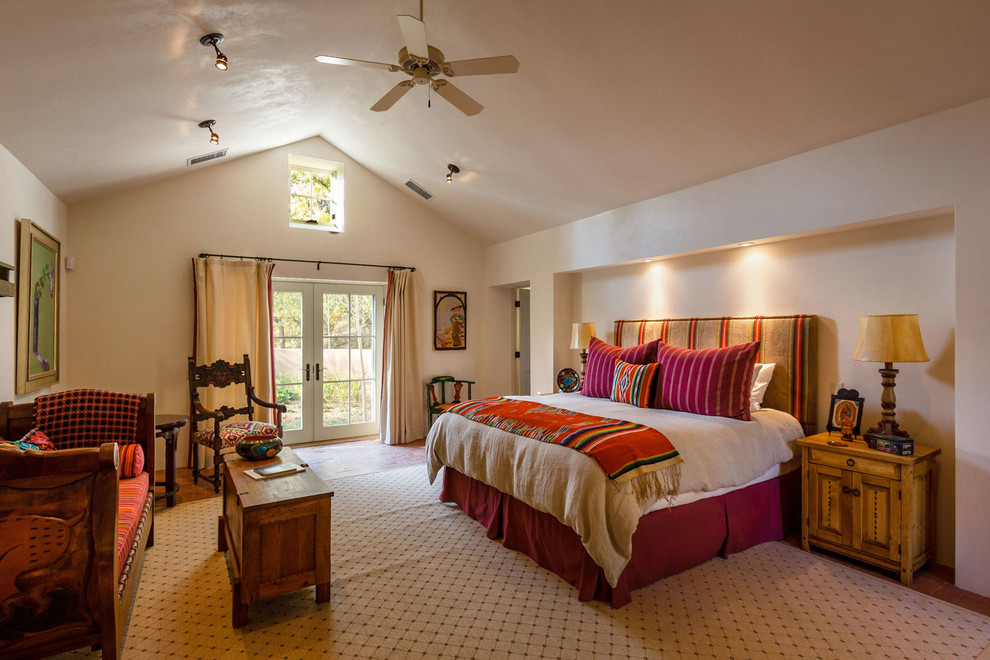 Luxury Mountain Home & Guest House Southwestern Bedroom