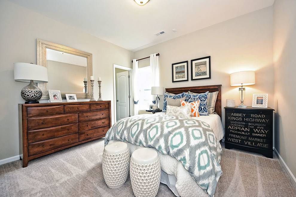 M/I Homes of Charlotte Newport Model at Huntington Forest Transitional Bedroom Charlotte