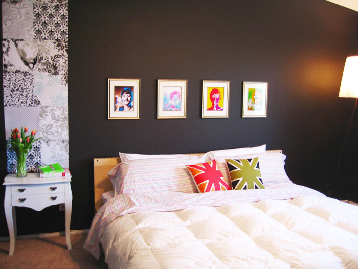 ラスベガスにあるコンテンポラリースタイルのおしゃれな寝室のレイアウト