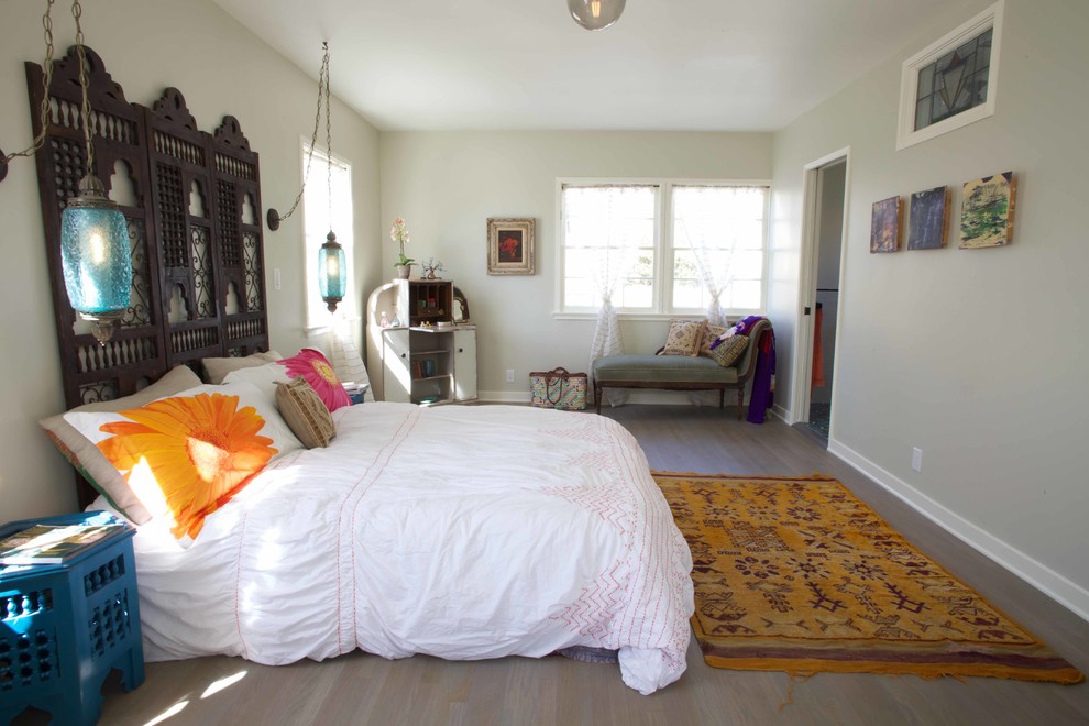 Inspiration for an eclectic bedroom remodel in Los Angeles