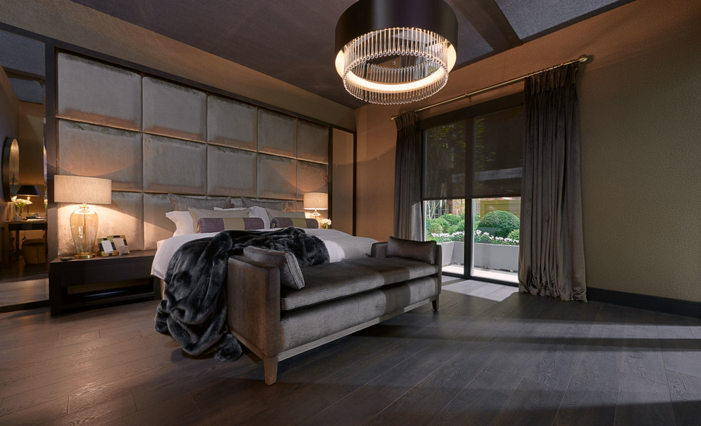 This is an example of a contemporary bedroom in Dublin.