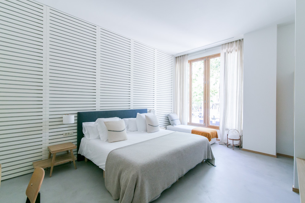 Inspiration for a scandi bedroom in Barcelona.