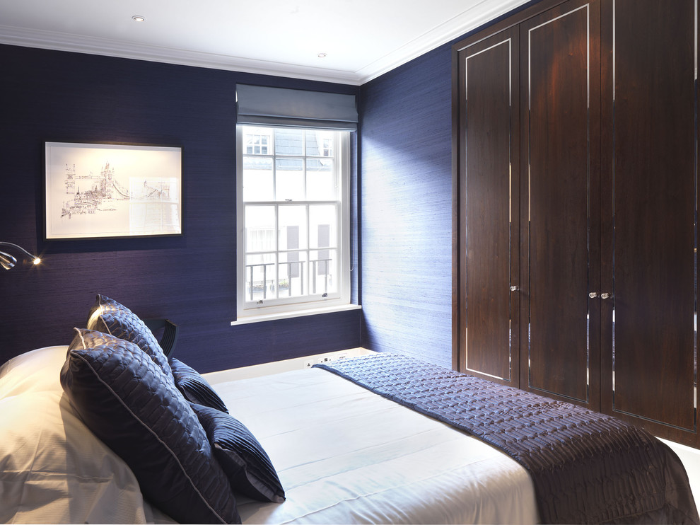 Example of a trendy bedroom design in Hampshire