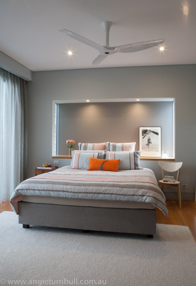 Grey And Orange Bedroom Houzz