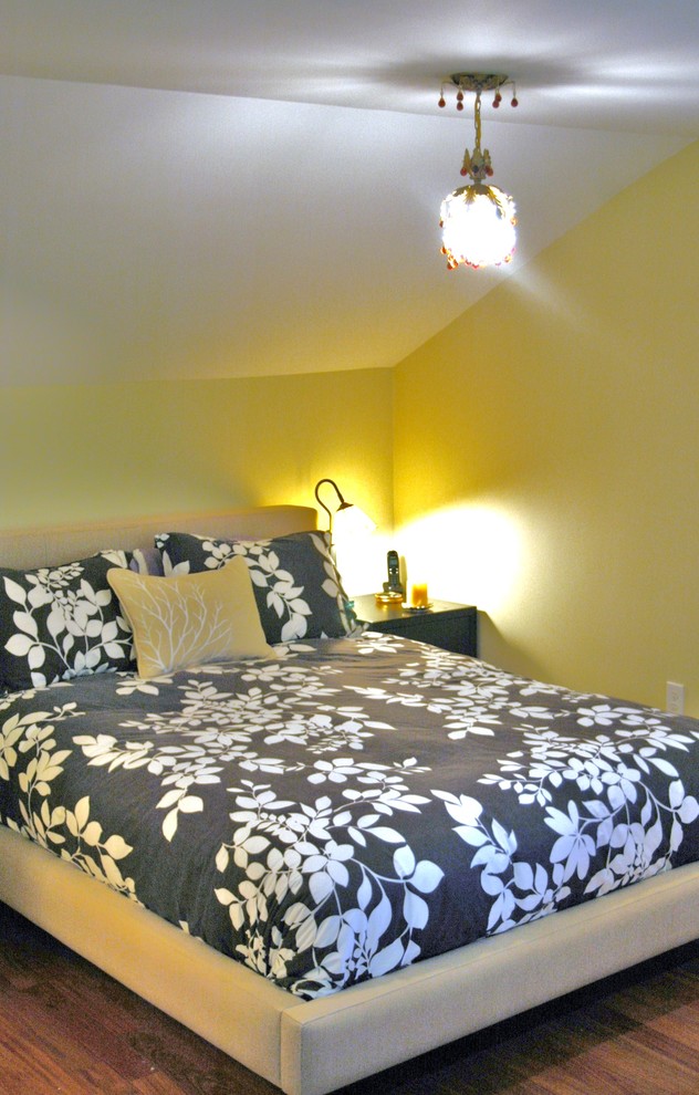 Example of a trendy bedroom design in Boston