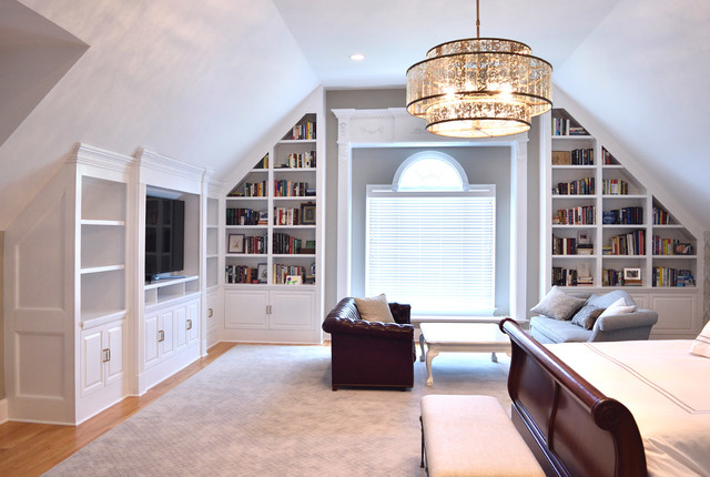 Master Bedroom Entertainment Center & Built-in Bookcase System -  Transitional - Bedroom - New York - by User | Houzz