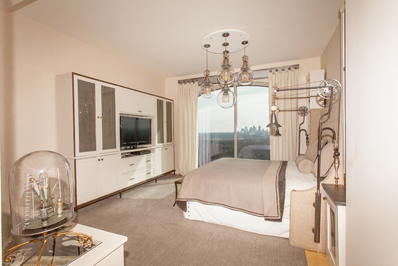 Example of an eclectic bedroom design in Atlanta