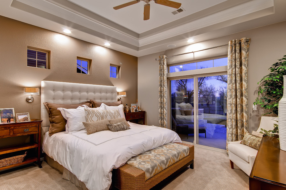Design ideas for a traditional bedroom in Denver.
