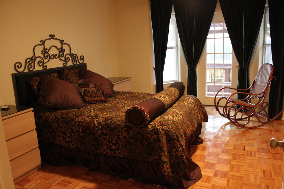 Aménagement d'une chambre éclectique.
