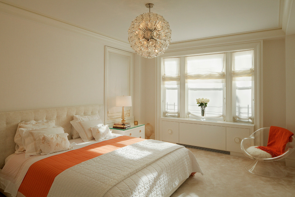 Diseño de dormitorio actual con moqueta