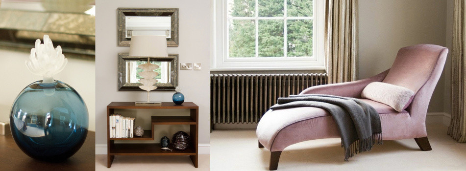 Großes Modernes Hauptschlafzimmer ohne Kamin mit grauer Wandfarbe und Teppichboden in Hampshire