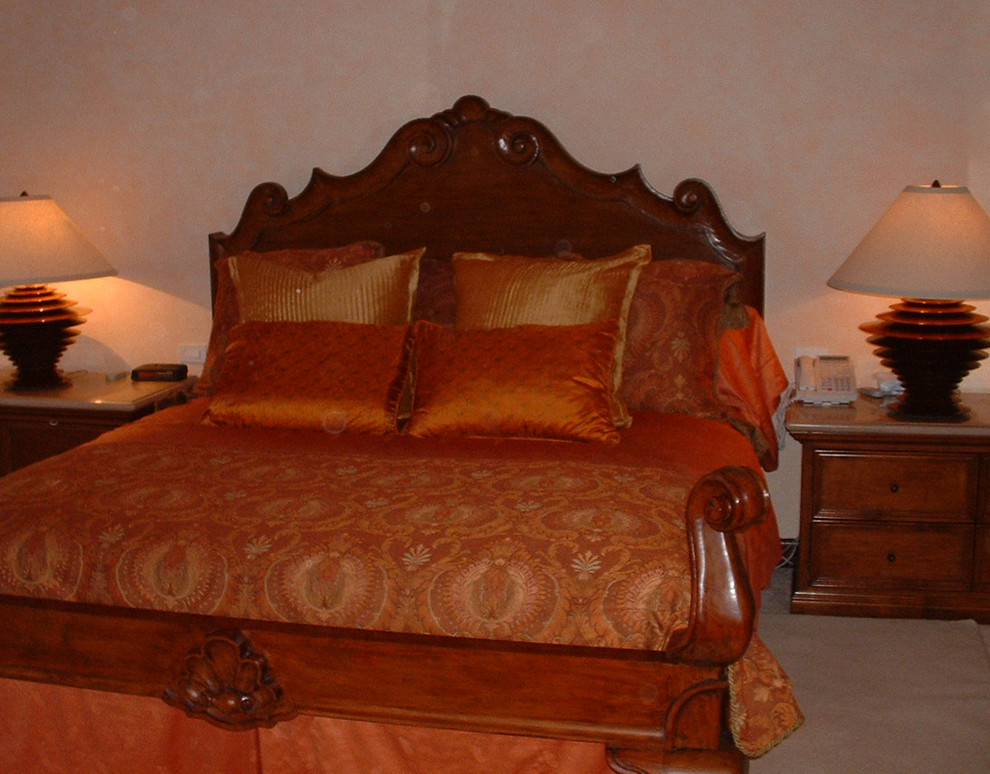 Example of an island style bedroom design in Other